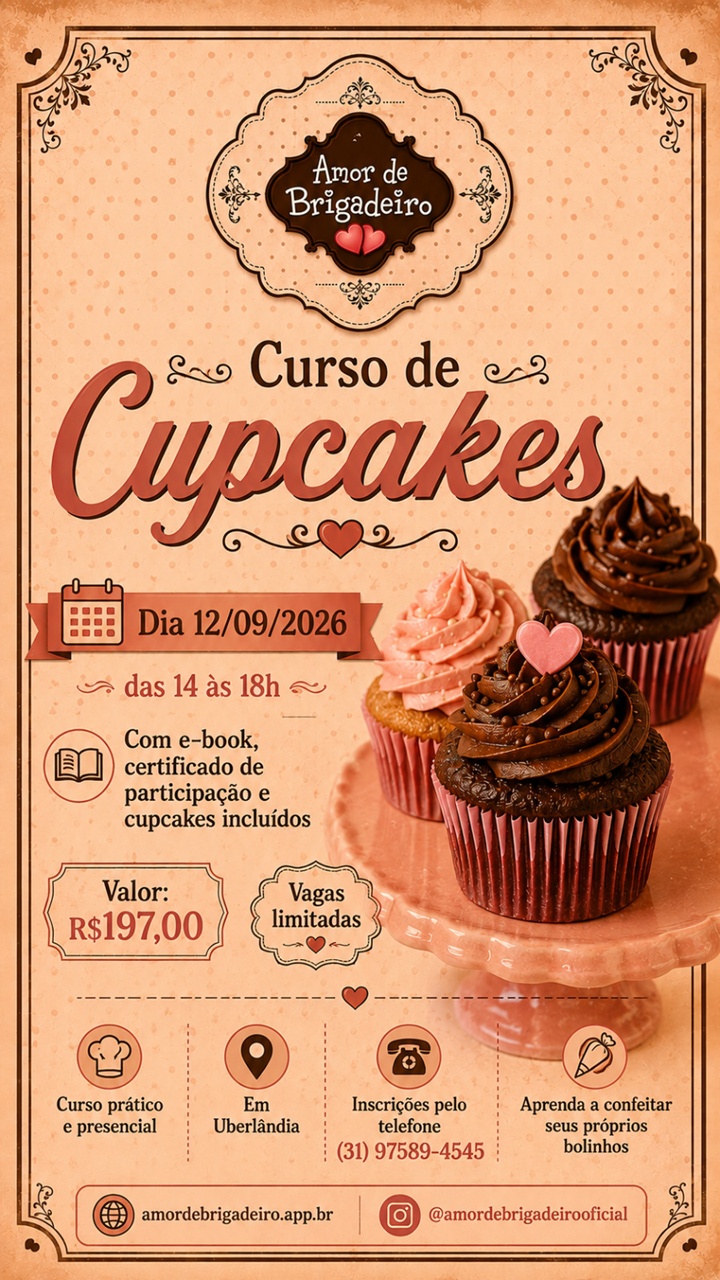 Arte do Curso de Cupcakes